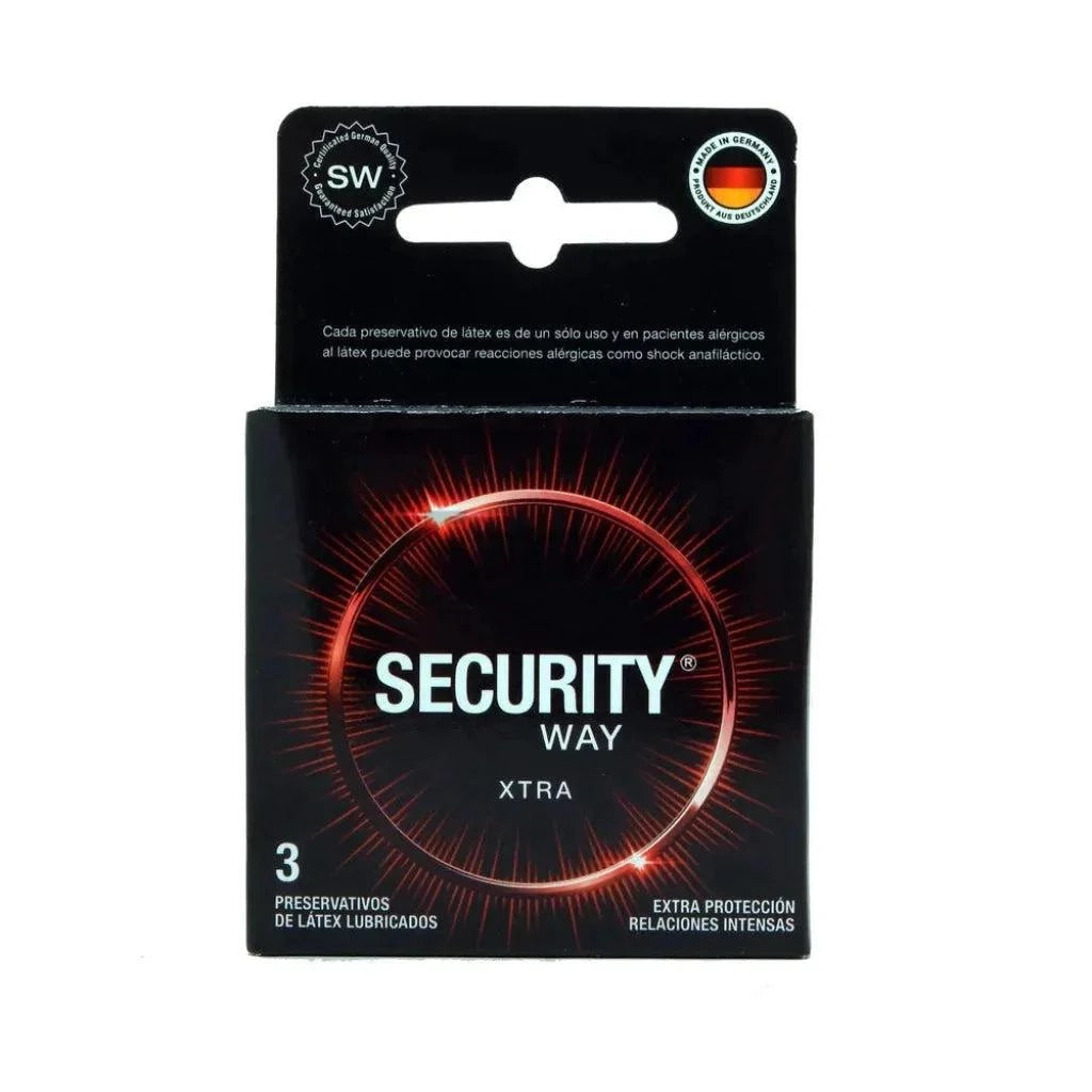 Preservativo Security Way "Xtra" x 3 unidades Munnich Pharma